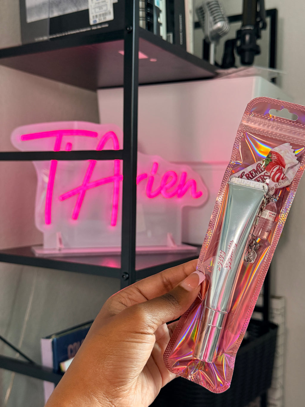 Drink Water. Pray. Gloss. - Charm Keychain with Lip Plumper