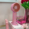 Bedazzled Handheld Fan - Pink